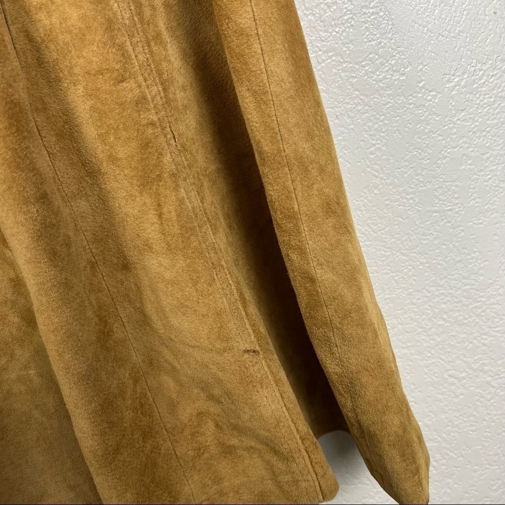 Monki Real Leather Suede Skater Dress Size EU 34 XS - Picture 7 of 9